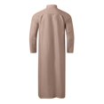 thumbnail image 4 of Bcfgryg Men's Muslim Clothes with Pockets Button Down Long Gown Clothes Yellow, 4 of 4