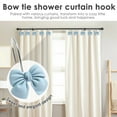 thumbnail image 6 of Dznils Resin Bow Shower Curtain Hooks Rings, Rustproof Shower Hooks for Bathroom, Blue, Set of 24, 6 of 12
