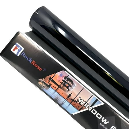 rockrose 35% vlt car window tint - 2ply premium carbon professional tint for car & building heat uv irr block easy heat shrink & strong adhesive - tint for car & other vehicle - size (36 x 15ft)