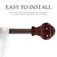 thumbnail image 3 of 3 unids Roman Rod Fin Chic Cortina Cortina Accesorio Elegante Cortina Rod Cabeza, 3 of 6