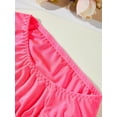 thumbnail image 5 of 3 Pack Satin Solid Panties, Comfy Breathable Stretchy Sexy Intimates Briefs, Women's Mid Rise Triangle Satin Underwear with Bow, 5 of 6