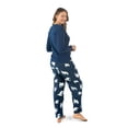 thumbnail image 3 of Leveret Womens Cotton Top and Fleece Pant Pajamas Bear XS, 3 of 3