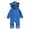 Blue, variant on Ulitacool Onesies For Boys Fall Winter Solid Color Long Sleeve Coat Jumpsuit Romper Footed Hooded Ears Baby Jumpsuit Adorable Boy Clothing 18-24 Months Red