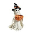 thumbnail image 5 of Halloween Ghost Candy Bowl, Whimsical Spooky Cute Ghost Figurine, Friendly Boo Resin Candy Dish Ghost Serving Tray, Adorable Black Cat/Bow/Witch Hat Decor, Halloween Party Ornament, 5 of 5