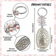 thumbnail image 2 of 20 Pieces Baptism Wood Keychain Our Lady of Guadalupe Bautizo Wood Keychain Christening Favor Baptismal Souvenirs Communion Favors (White, Pink), 2 of 4