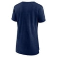 thumbnail image 3 of Women's Heather Navy Atlanta Braves Official Wordmark Tri-Blend T-Shirt, 3 of 3