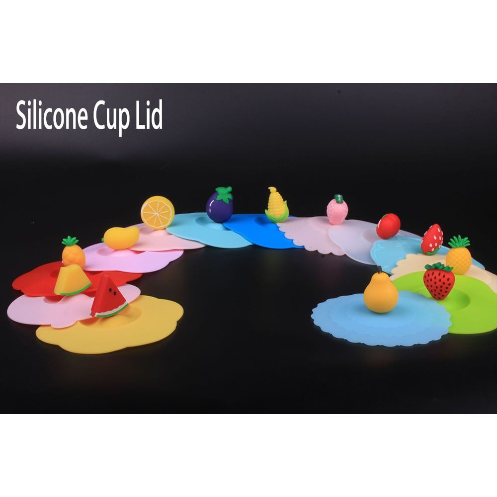 Silicone Anti-dust Glass Diamond Cup Cover Coffee Mug Suction Seal Lid Cap CA 