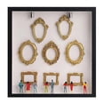 thumbnail image 1 of Mini Golden Frame Silhouette Box Improved Shadow Box Frame Kit With Golden Miniature Figure Celebrat, 1 of 4