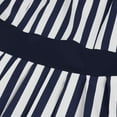 thumbnail image 5 of Formal Dresses for Women Short Sleeve Bowknot Neck Striped Retro Vintage 1950s Dress Fit and Flare Swing Cocktail Dress, 5 of 5