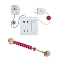 thumbnail image 1 of TISHITA Board , Random Color Abacus Beads and Two Holes Three Holes, Multi, 1 of 8