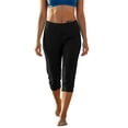 thumbnail image 3 of Ihhxva Women's Capri Pants 3/4 Length Cuffed Ankle Relaxed Fit Elastic Waist Yoga Pockets Stretchable Summer Jogger Leggings Gym Daily Wear S-2XL, 3 of 9