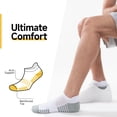 thumbnail image 4 of HERMOSO Mens Athletic Ankle Socks 6 Pairs, Low Cut Breathable Athletic Socks for Running & Training, Size S(5-7) White, 4 of 8