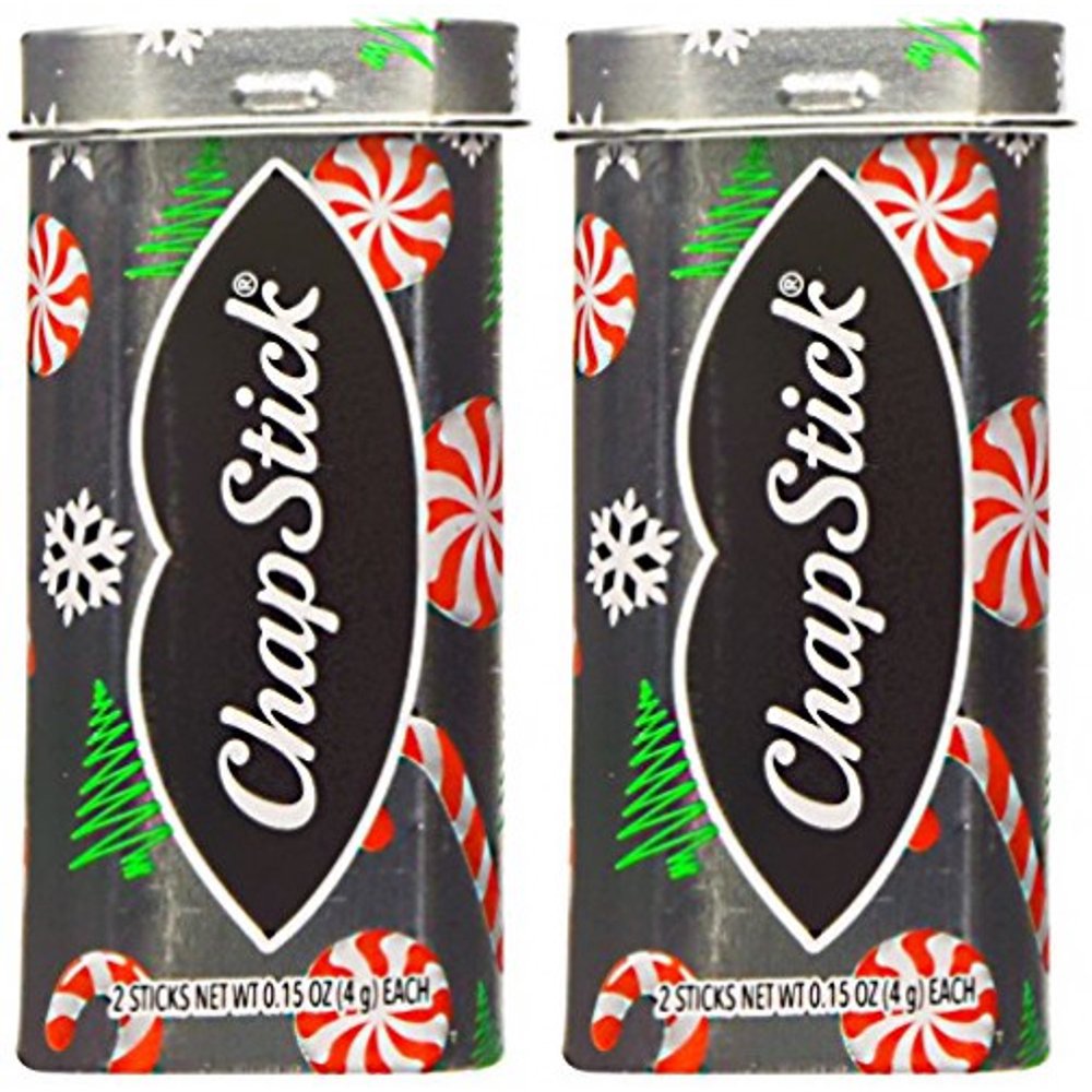 ChapStick Limited Edition Candy Cane Holiday Tin (Pack of 2 Tins