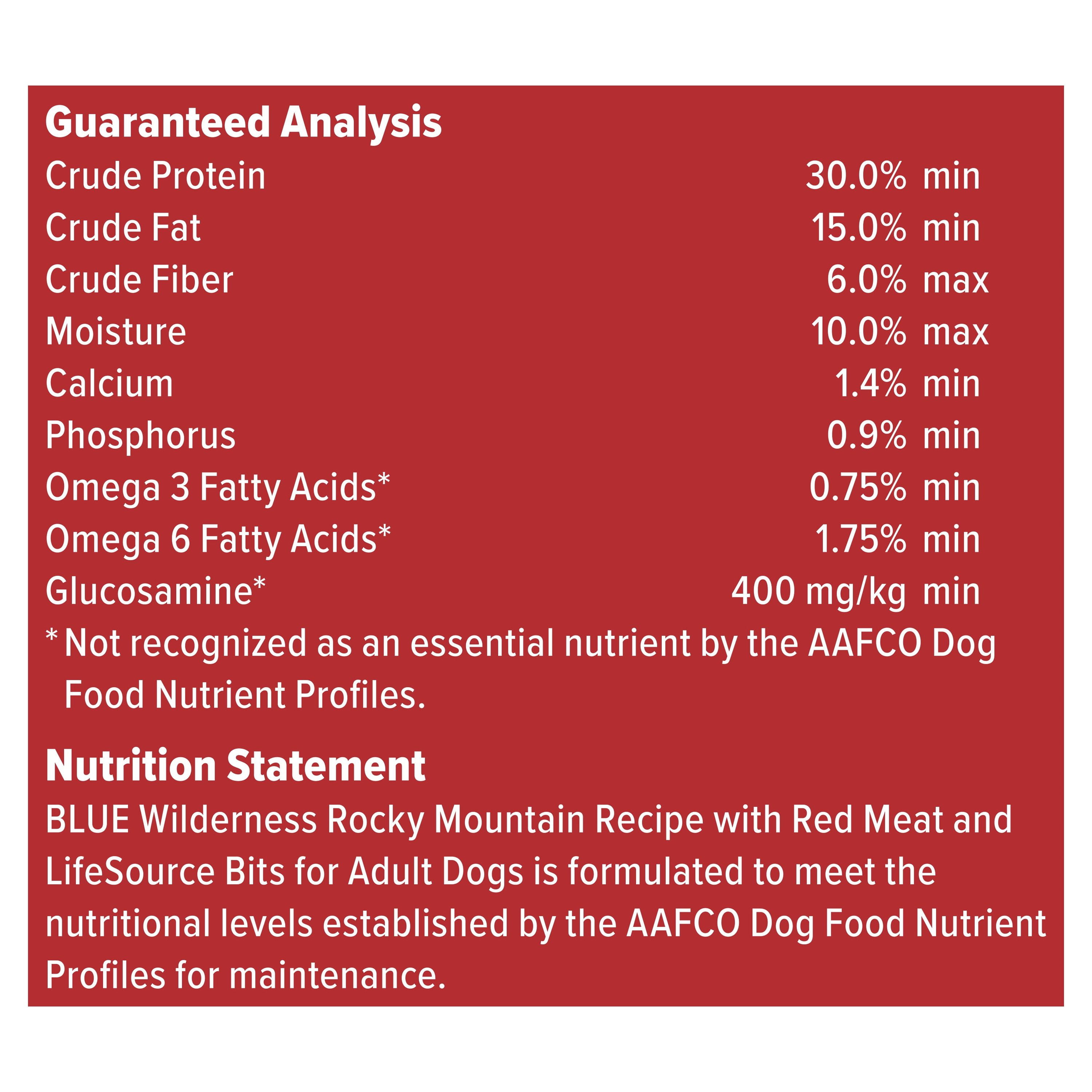 Blue Buffalo Wilderness Rocky Mountain Recipe High Protein Red Meat Dry Dog Food for Adult Dogs Grain Free 22 lb. Bag Walmart