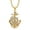 Gold, variant on Men's Stainless Steel Nautical Anchor Necklace, Vintage Navy Mooring Rope Anchor Pendant with 24-inch Chain