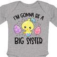 thumbnail image 4 of Inktastic Easter I'm Gonna Be a Big Sister with Purple and Pink Eggs Girls Long Sleeve Baby Bodysuit, 4 of 5