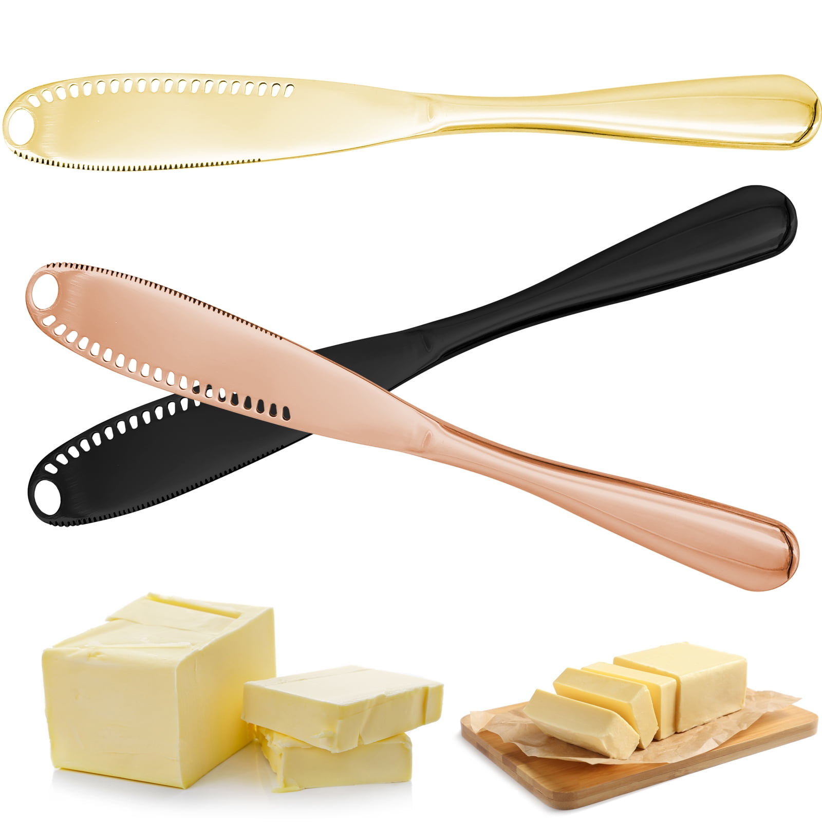 3pcs Stainless Steel Butter Knife Spreader Jam Knife Cheese Spreaders