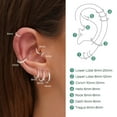 thumbnail image 3 of ChicSilver 6MM Huggie Earrings 925 Sterling Silver Huggie Hoop Earrings for Women Hypoallergenic Cartilage Earrings for Women, 3 of 10