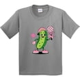 thumbnail image 3 of Inktastic Pickleball Cute Girly Pickle Youth T-Shirt, 3 of 5