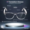 thumbnail image 6 of [Smart Translation Glasses] 144 Language Translation Fashion Translation Glasses | Blue Light Filtering, Polarized Lenses, Low Latency Audio, Built-in Microphone Speaker, AI Voice Assistant,, 6 of 12