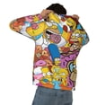 thumbnail image 5 of Simpsons Men's Hoodie With Color Drawstrings Sweatshirt Hooded Pullover Print Winter Coat Jacket 3x-Large, 5 of 9