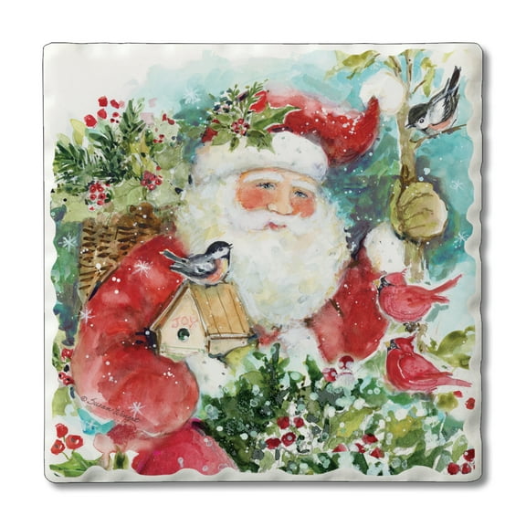 Thirstystone "Santa's Friends" Single Tumbled Tile Coaster