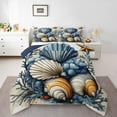 thumbnail image 1 of Erosebridal Seashell Conch Comforter Sets Twin Size, Beach Ocean Theme Down Comforter, Reversible 2-Piece, 1 of 7