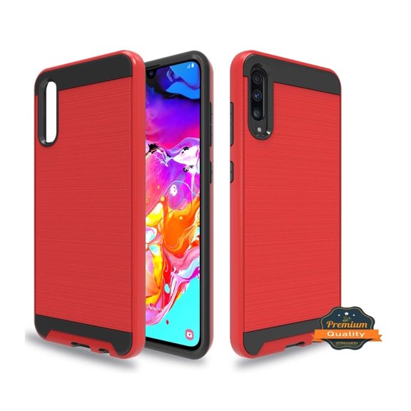 Motorola Moto G Stylus Phone Case [Drop Protection] Hybrid Armor Brushed Texture Full-Body Rugged Shockproof Resistant Brush Finish with Hard Layer Protective [RED] Cover for MOTOROLA Moto g stylus