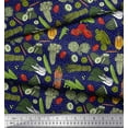 thumbnail image 2 of Soimoi Rayon Fabric Dot & Mix Vegetable Print Fabric by the Yard 56 Inch Wide, 2 of 3