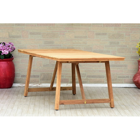 Amazonia 79'' Teak Durable Design Outdoor Dining Table, Wood-Brown