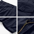 thumbnail image 5 of Homeyce Men's Camo Cargo Shorts Elastic Waist Drawstring Shorts Pants Casual Lightweight Summer Hiking Outdoor Big & Tall Cargo Shorts with Multi Pockets Quick Dry Joggers,Blue S, 5 of 5