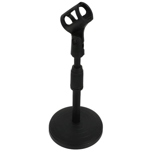 Black Adjustable Desktop Mic Stand for Storage Use, Plastic Material, Stable Support for Various Microphones
