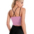 thumbnail image 3 of Hello Kitty Women's Strappy Sports Bras Fitness Workout Crop Tank Top Padded Yoga Top Criss Cross Back Cami, 3 of 6