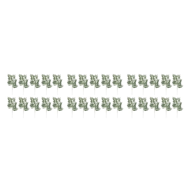 Bearachild 10 piezas de hojas de sauce falsas, plantas verdes, plantas artificiales, hojas artesanales para jardín, decoración de arreglos de Type1 NO1
