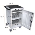 thumbnail image 5 of Aukfa 35-Unit Mobile Charging Cart, Classroom Locking Charging Station up to 16-inch Chromebooks and Laptop, White, 5 of 10