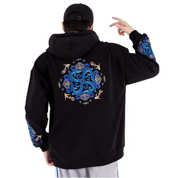 Niepce Inc Japanese Streetwear Embroidery Graphic Sweatshirts Mens Hoodies