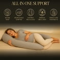 thumbnail image 4 of Almohada de Embarazo Babivio en Forma de U 140x71x18cm con Funda de Algodón, 4 of 7