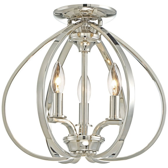3 Light Semi-Flush Mount In Transitional Style 13.75 Inches Tall By 14 Inches Wide Minka Lavery 4983-613