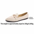 thumbnail image 5 of KIJBLAE Women's Plus Size Pointed Toe Closed Toe Loafers, Slip On Low Heel Soft Sole Casual Flat Shoes Beige 41, 5 of 9