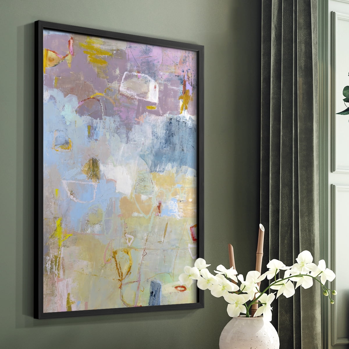 Whilst I Framed Print in Black Solid Wood 22 x 28 Framed Print