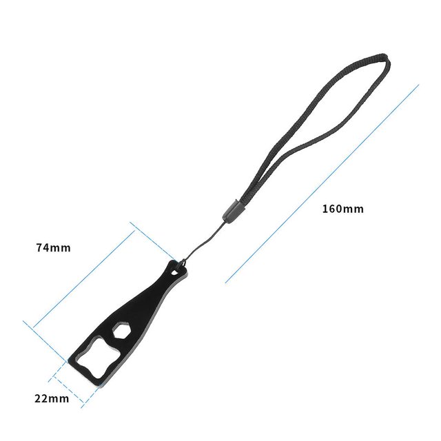 Adecuado para cámara de hormiga peque?a Gopro, llave de tornillo de aleación de aluminio, soporte de asiento fijo, llave de tornillo, 2 piezas de llave giratoria Banban ShuxiuWang 8390612425127