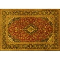 thumbnail image 1 of Ahgly Company Machine Washable Indoor Rectangle Medallion Yellow Traditional Area Rugs, 6' x 9', 1 of 4