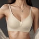 thumbnail image 2 of Gibobby Brasieres para mujer sin varilla Mujeres Casual Color sólido Soporte Sujetador sin Cuello en U Sin anillo de Push Up Ropa interior(Blanco,XXL), 2 of 4