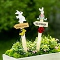 thumbnail image 2 of PEIBang Easter Wooden Yard Stakes,Rabbit Welcome Sign with Stake for Spring Easter Outdoor Porch Courtyard Pathway Lawn Decorations, 2 of 4