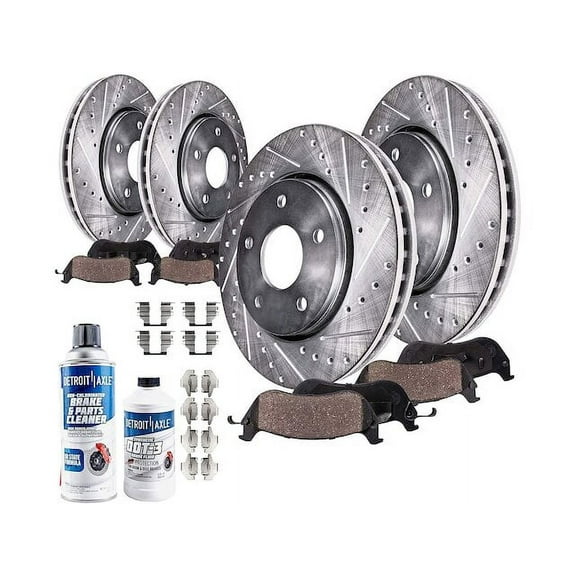 Front and Rear Brake Pad and Rotor Kit - Compatible with 2013 - 2019 Nissan Pathfinder 2014 2015 2016 2017 2018