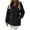 #0409-Black, variant on Women Solid Zip Up Hooded Drawstring Waist Pocket Long Sleeve Casual Jacket Blue L Gift