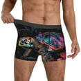 thumbnail image 2 of Salouo Colorful Plant Turtle A Print Men's Boxer Briefs,Breathable Underwear Elastic Waistband Briefs for Men -XX-Large, 2 of 8
