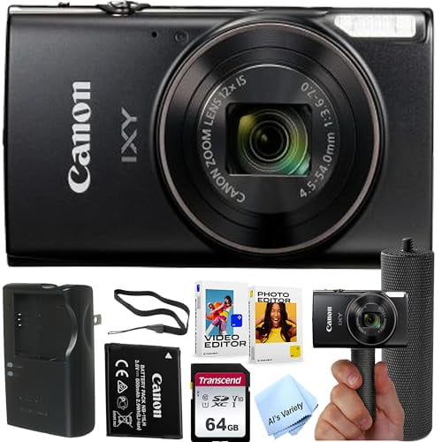Canon PowerShot IXY 650 (ELPH 360) HS Digital Camera   64GB Memory   Stabilizing Grip   Software Pack  More(Value Bundle)