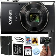 Canon PowerShot IXY 650 (ELPH 360) HS Digital Camera + 64GB Memory + Stabilizing Grip + Software Pack +More(Value Bundle)