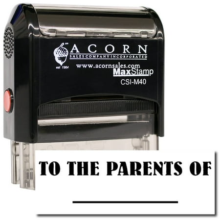 - Large Self-Inking To The Parents Of Stamp with Mint Green Ink